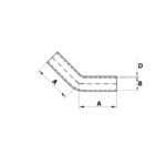 Siliconen bocht 45 graden